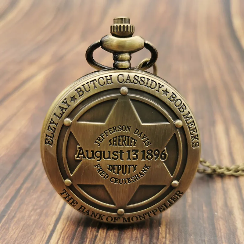 

Винтажная Коллекция сувениров 13 августа 1896 тема кварцевые карманные часы Античная бронза кулон ожерелье часы подарки мужчинам женщинам