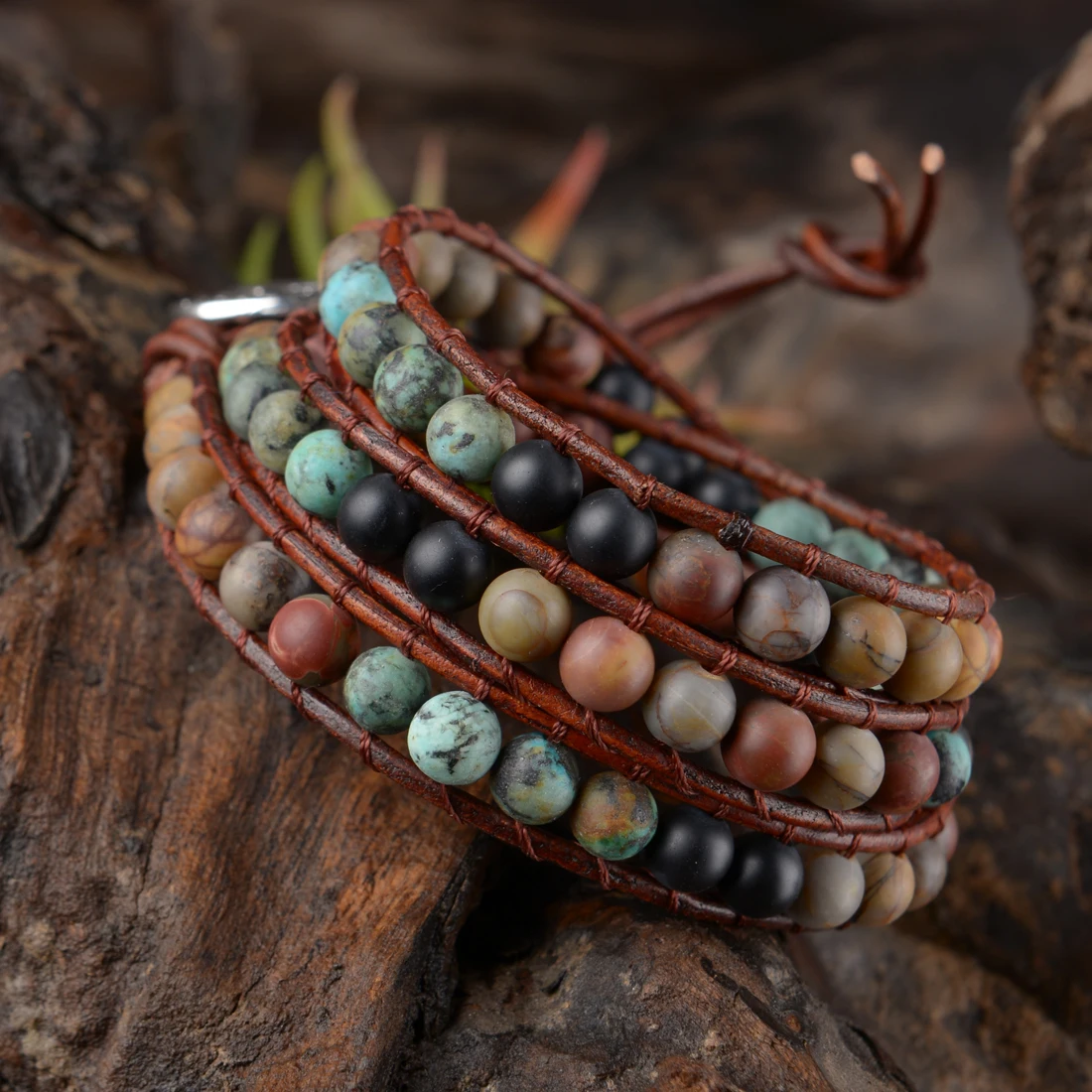 

Unique Wrap Bracelet Leather Bracelets 3 Strands Wrap Bracelets Woven Multilayer Boho Bracelet Handmade Jewelry Dropshipping