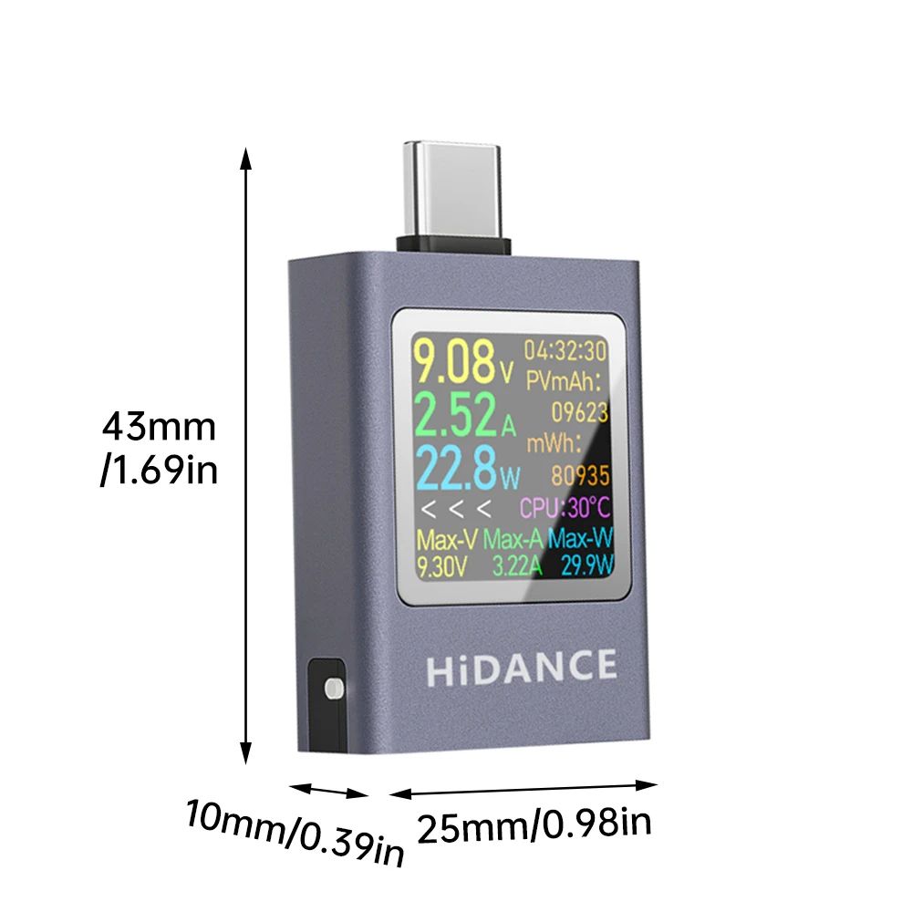 

Цифровой амперметр Aideepen DC 4.5-50V 0-12A PD3.1