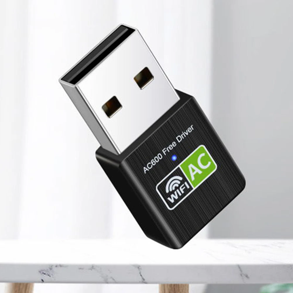 Беспроводная сетевая карта 600 Мбит / с USB WiFi Адаптер Ключ 2,4 G / 5,8 G Подключи и играй Поддержка Windows XP / Vista / Linux / Win 7/8 для ПК