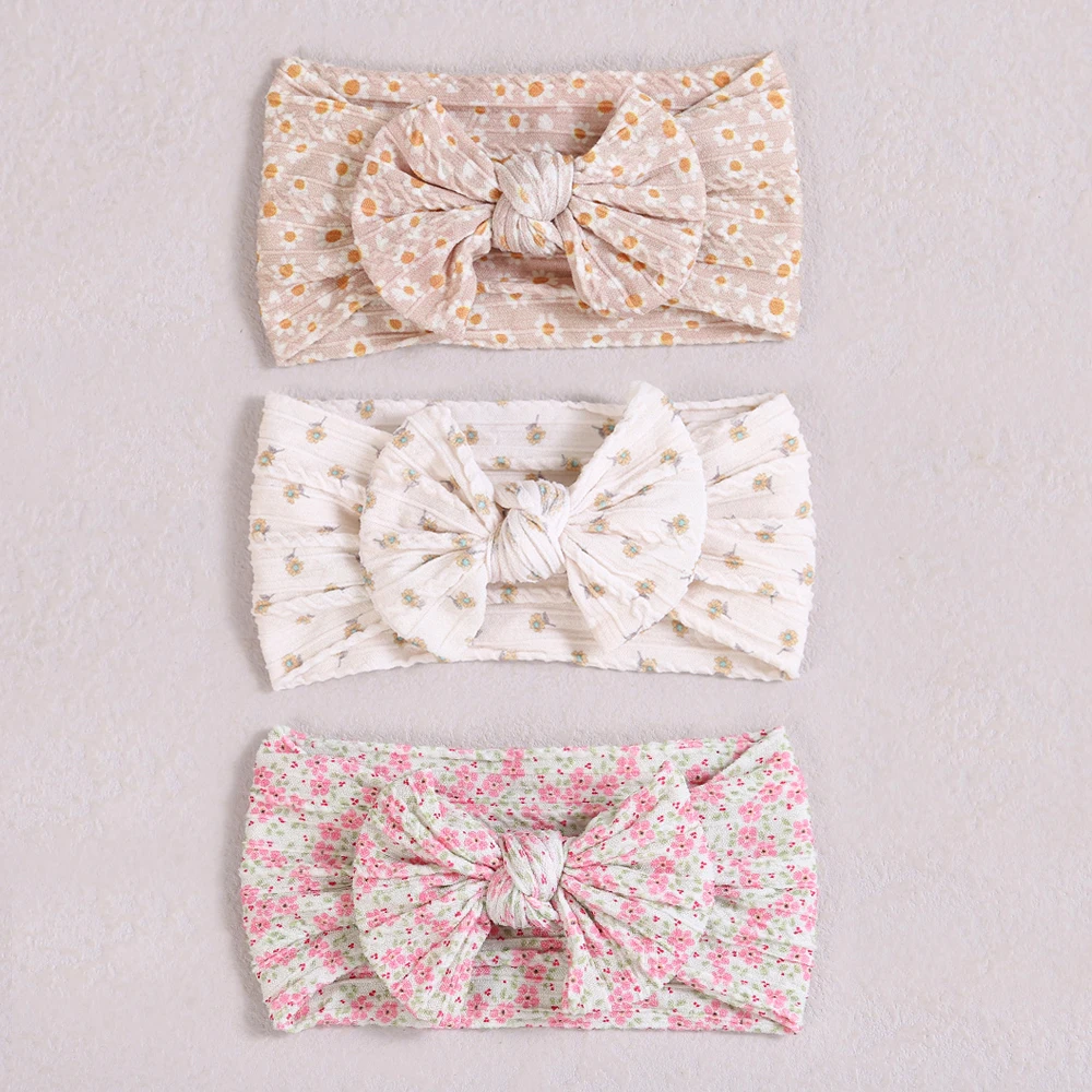 

Baby Headbands Cute Floral Print Baby Girl Headband Newborn Bow Hair Bands for Children Elastic Headwraps Baby Hair Accessories