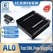 НОВЫЙ ICERIVER AL0 400GH/S 100W ALPH Черный 3-алгоритм-майнер с блоком питания на складе