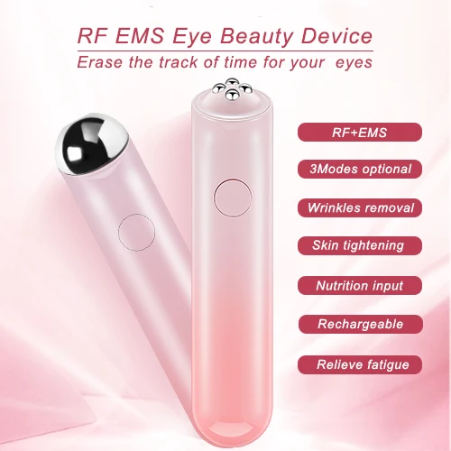 

Eyes Massager EMS RF Beauty Device Skin Care Skin Tightening Wrinkles Dark Circles Remove Better Eye Cream Absorption USB Charge