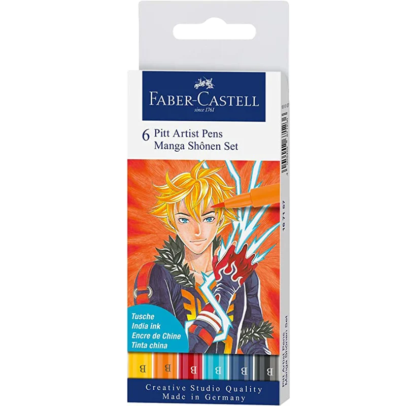 

Faber Castell Pitt Artist Pen Set of 6 Manga Shnen