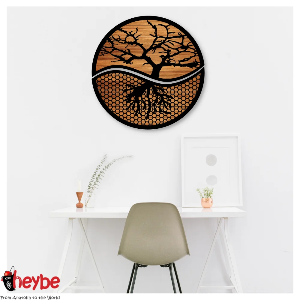 Деревянный Бинар Круглый Древо Жизни Украшение Стен Качественные Идеи Подарков