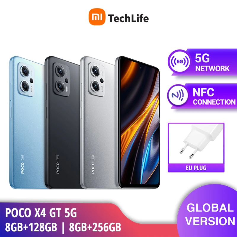Ceny Wersja Globalna POCO X4 GT 5G - MediaTek Dimensity 8100 5nm Procesor Do Gier | Aparaty 64MP | 67W Szybkie ładowanie Smartfona