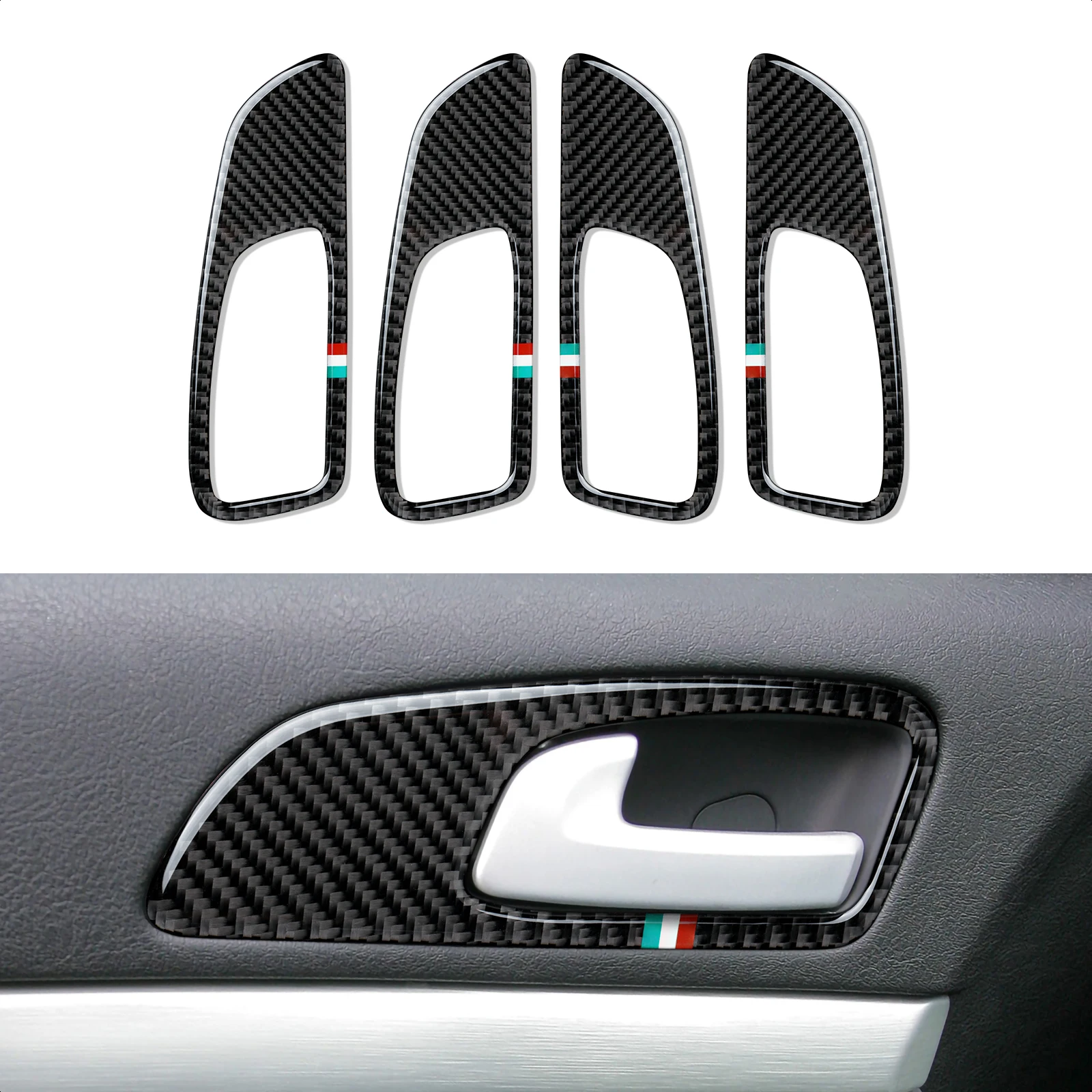 

Car Sticker Inner Door Bowl Frame Decoration Carbon Fiber Interior For Alfa Romeo 159 Brera Spider Accessories 2004-2011