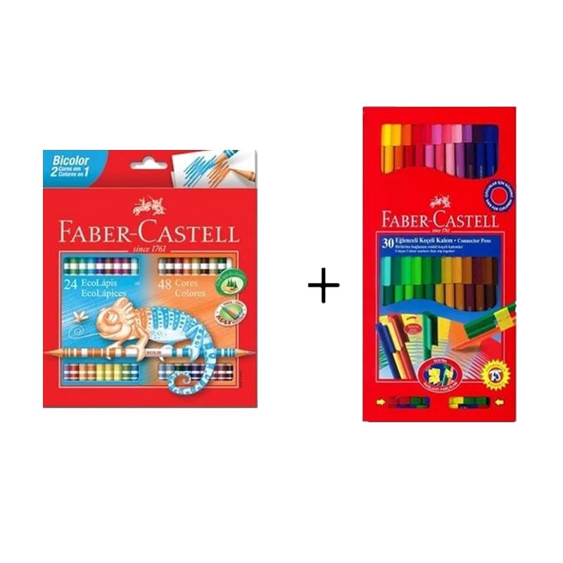 

Faber-Castell 24+48 Bicolor Dry Color + Faber-Castell 30 Colors Fun Felt Pen
