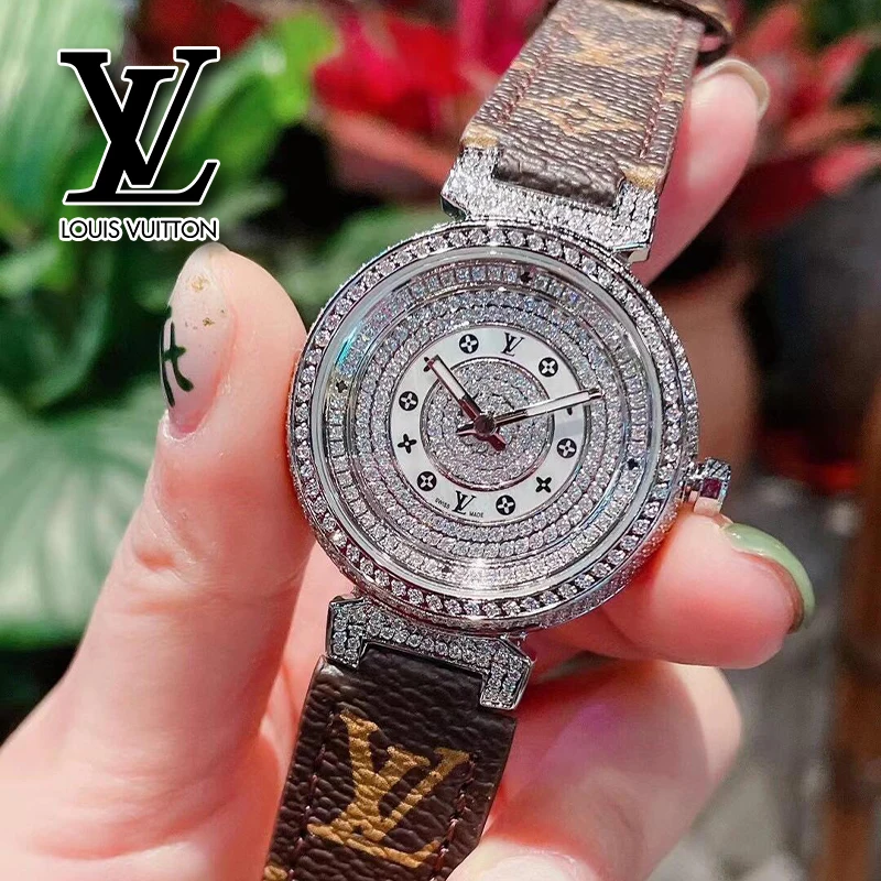 Часы в стиле Louis Vuitton новинка 2024 года европейские и американские модные роскошные