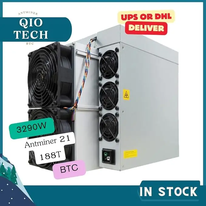 OA BUY 6 GET 3 FREE Bitmain Antminer S21 188T 3290w BTC Asic Miner Bitcoin 17.5J/T Crypto Include Power
