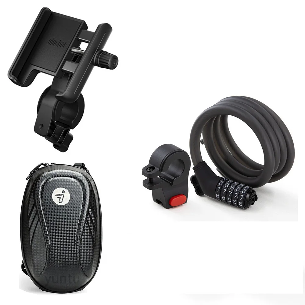 Фото Оригинальный кронштейн/подвесная сумка/замок для Segway Ninebot ZT3 Max G2 G30 G30L ES4 F35 F40 для электрического скутера Xiaomi 4 1S M365 Pro №1
