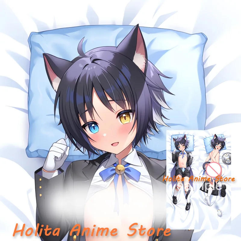 

Dakimakura Little Boy Butler Cat Ears Anime Double sided Print Life-size Body Pillow Cover