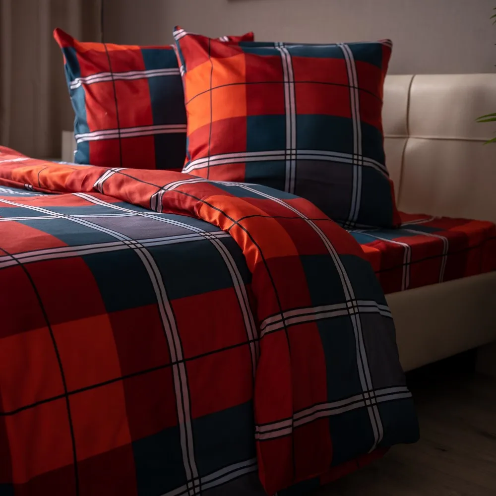 Постельное белье полиэстер сатин окрашенное 1,5-спальное двуспальное с евролистами, евро семья. Арт. 2.