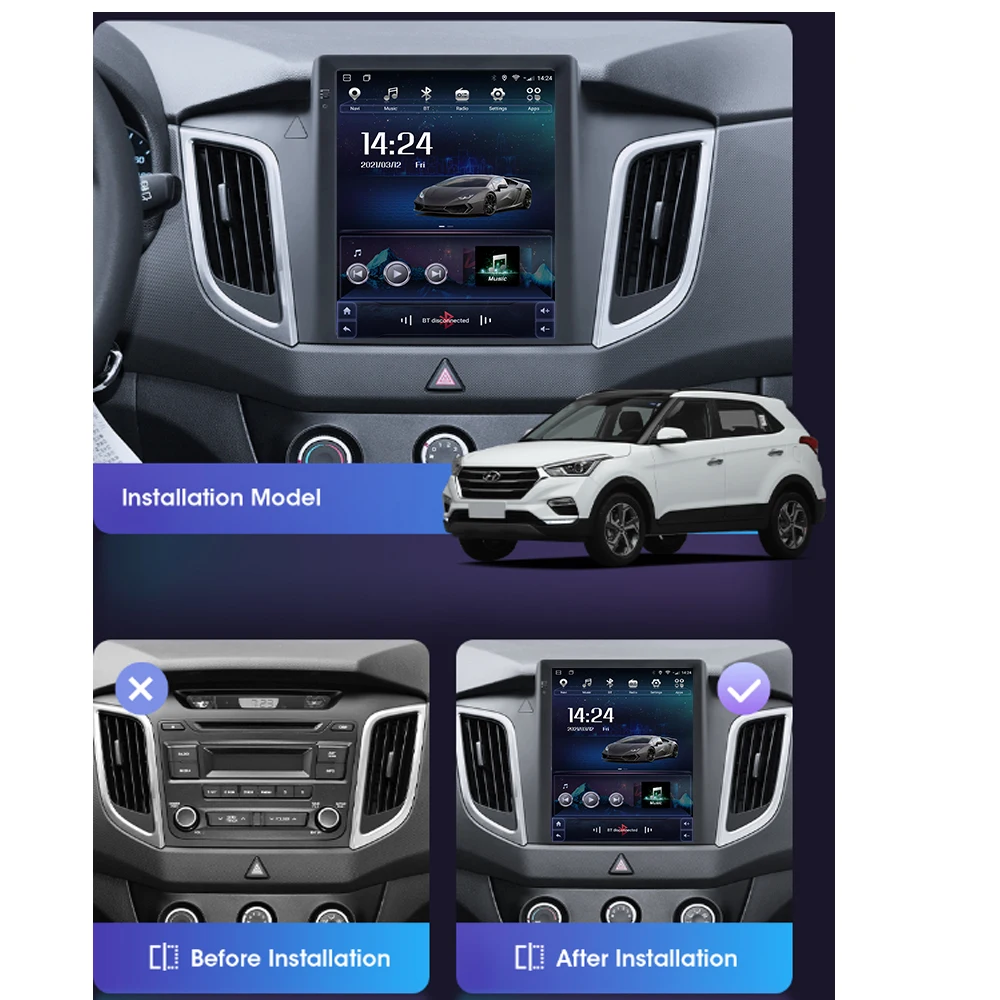 Автомагнитола NAVISTART 2DIN 9 7 дюйма для Hyundai Creta IX25 Tesla 2016-2019 | Мультимедийные плееры