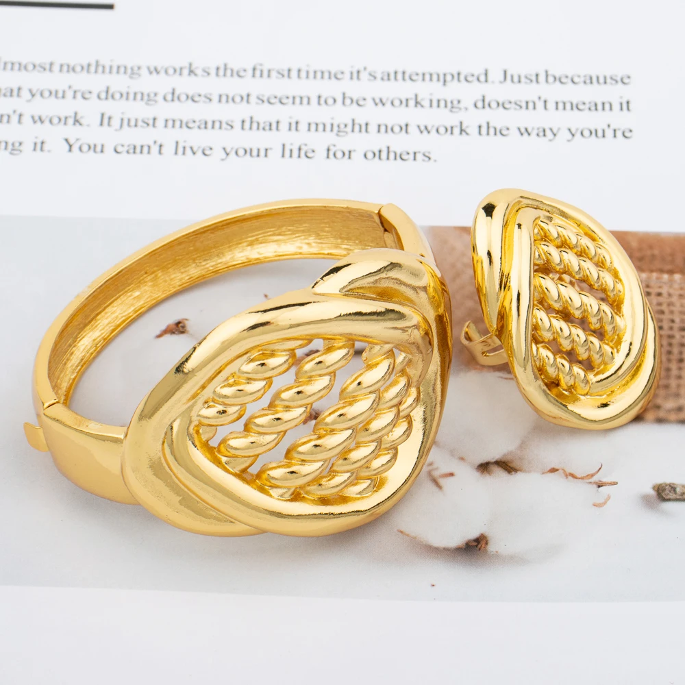 

Bangle and Ring Jewelry Set Party Women Adjustable Rings Exquisite Flower Weddings Bridal Bangle Ring Jewellery for Engagement
