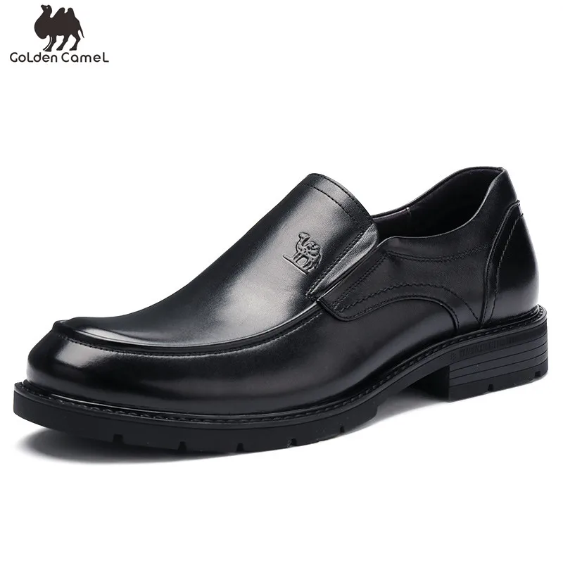 Goldencamel Men's Shoes Business Dress Shoes Men's Soft Cowhide Comfortable Casual Luxury Shoes for Men Free Shipping حداء رجال