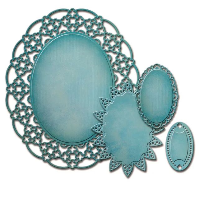 Набор ножей Spellbinders Nestabilities Decorative Elements "Регалия в овале" |