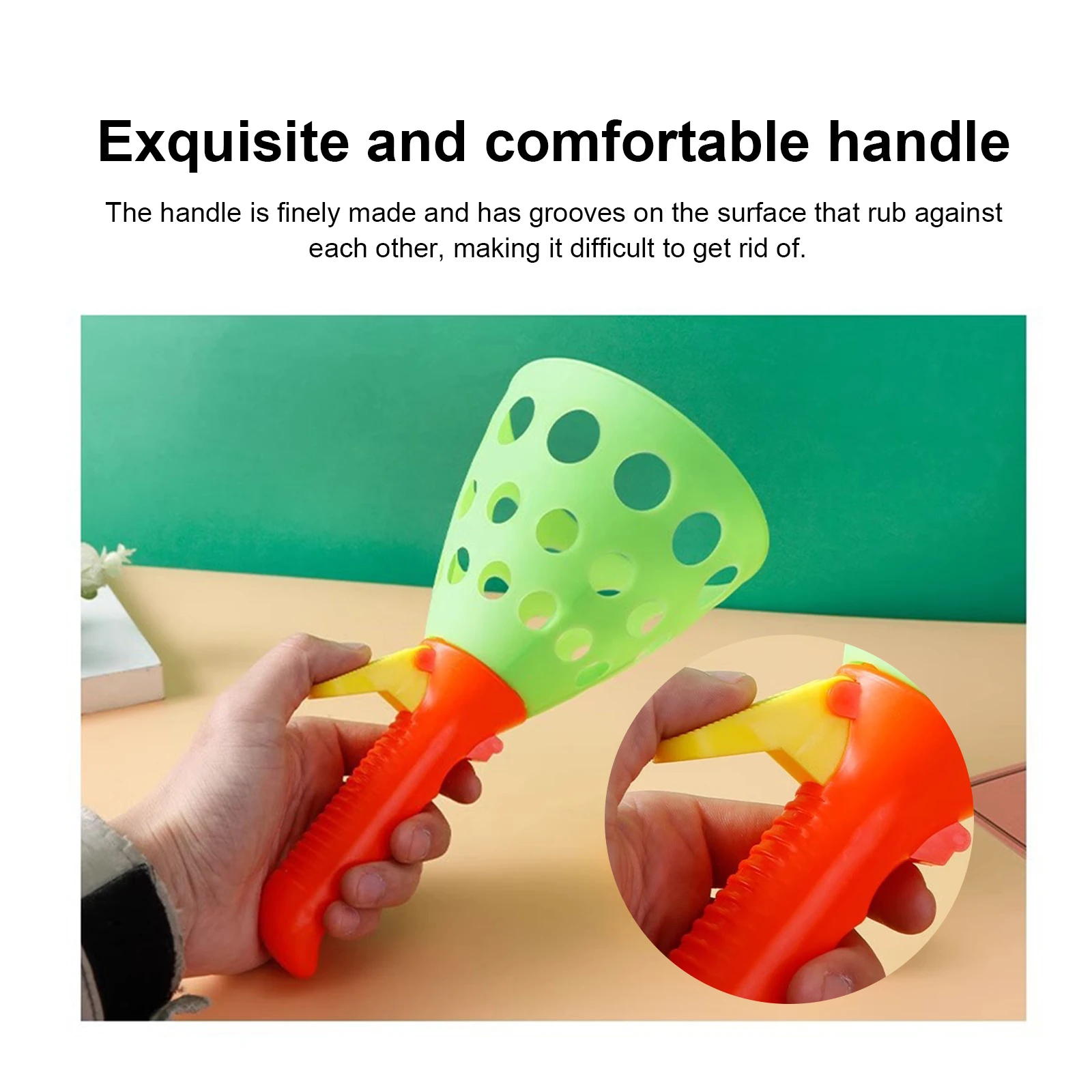 Веселая игра с мячом: 2 красные пусковые установки и 10 мячей для детей