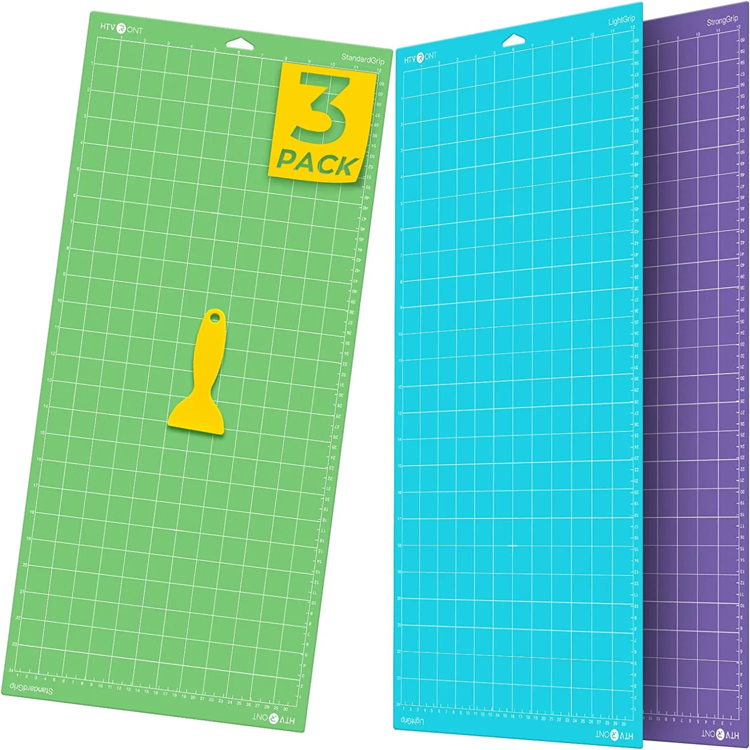 Htvront 3Pcs 30Cmx30Cm Colore Misto Pvc Adesivo Tappetino Da Taglio Macchina Per Incidere Piastra Di Base Pad Per Cricut Esplora Aria/Air2/Maker