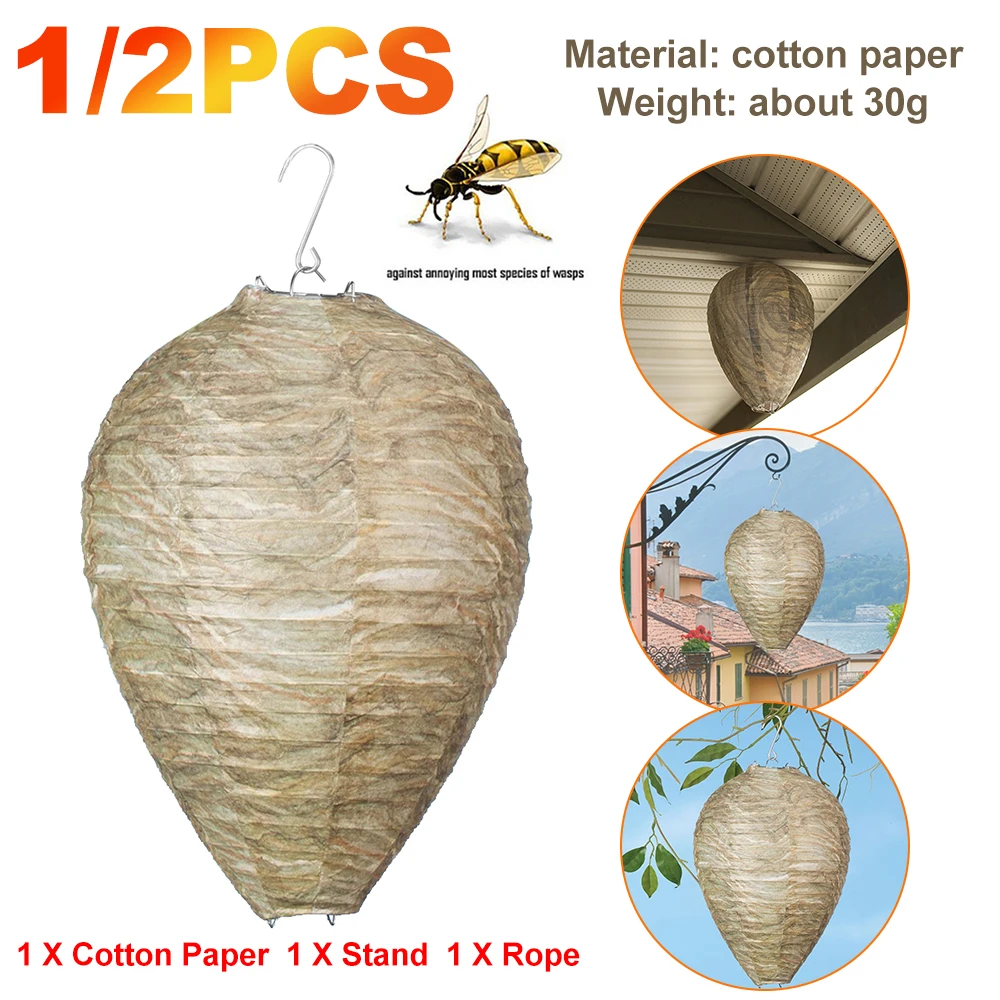 

11x8.7 inch Safe Garden Repellent Trap Hornets Fly Catcher Hanging Wasp Deterrent Wasps Set for Household Garden Traps Supply