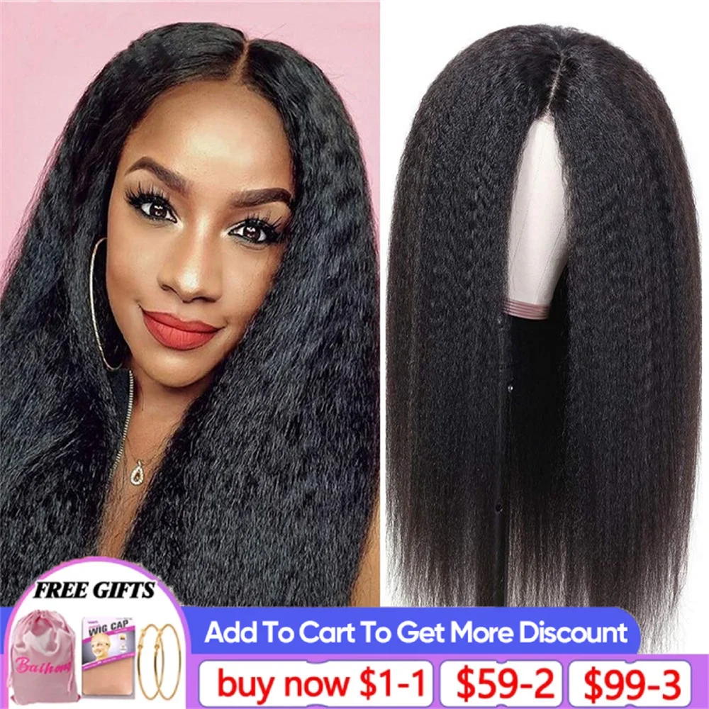 

13x4 HD Lace Front Human Hair Wigs 10-30” Yaki Straight Perruque Cheveux Humain 4x4 Lace Closure Wig On Promotion Sale