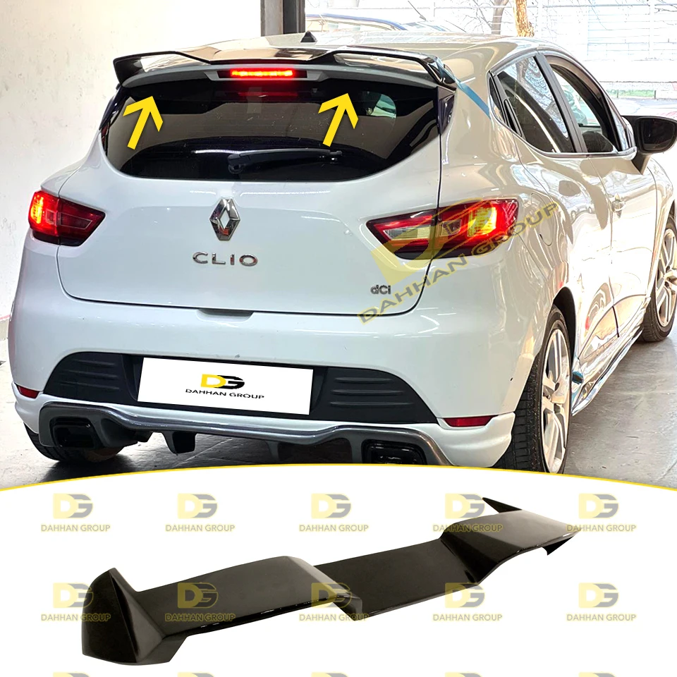 Renault Clio 4 2012 - 2019 Rs Style Spoiler Sul Tetto Posteriore Wing Raw O Painted Kit Clio Trofeo Reno In Plastica Abs Di Alta Qualità
