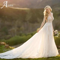 full body lace embroidery bridal gowns grace wedding dress 2022 for women tulle sweep train bride dresses vestidos de novia