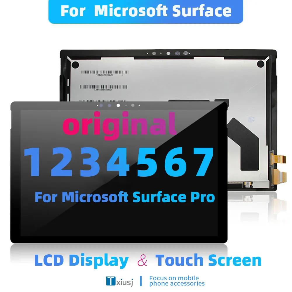 100% Test New LCD For Microsoft Surface Pro 1 3 4 5 6 7 LCD Display Touch Screen Digitizer Assembly 1866 1807 1796 1724 16311514