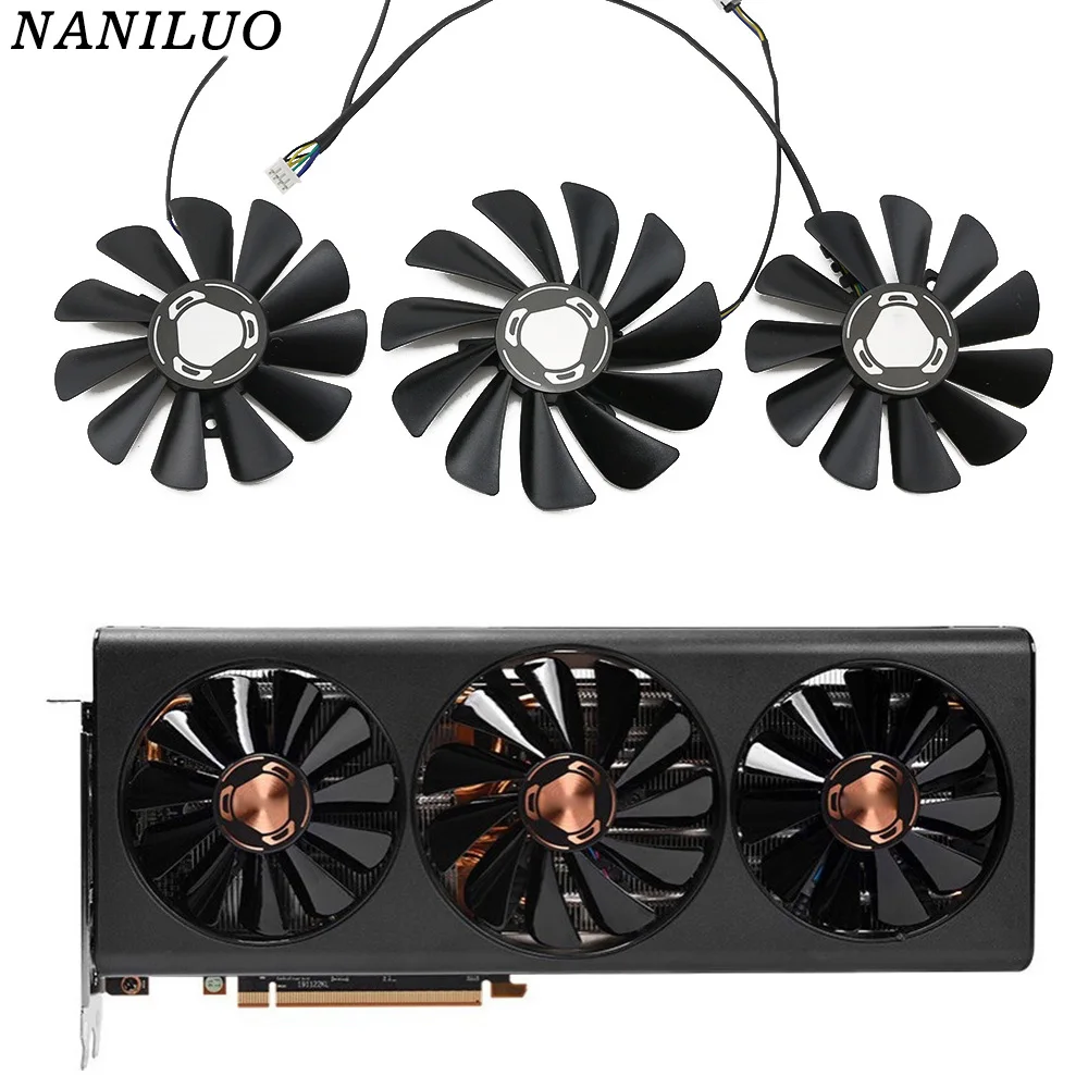 3pcs/lot  4Pin RX 5600XT Cooler Fan For XFX Radeon RX 5600 XT THICC III PRO Graphic Cards Cooling Fan