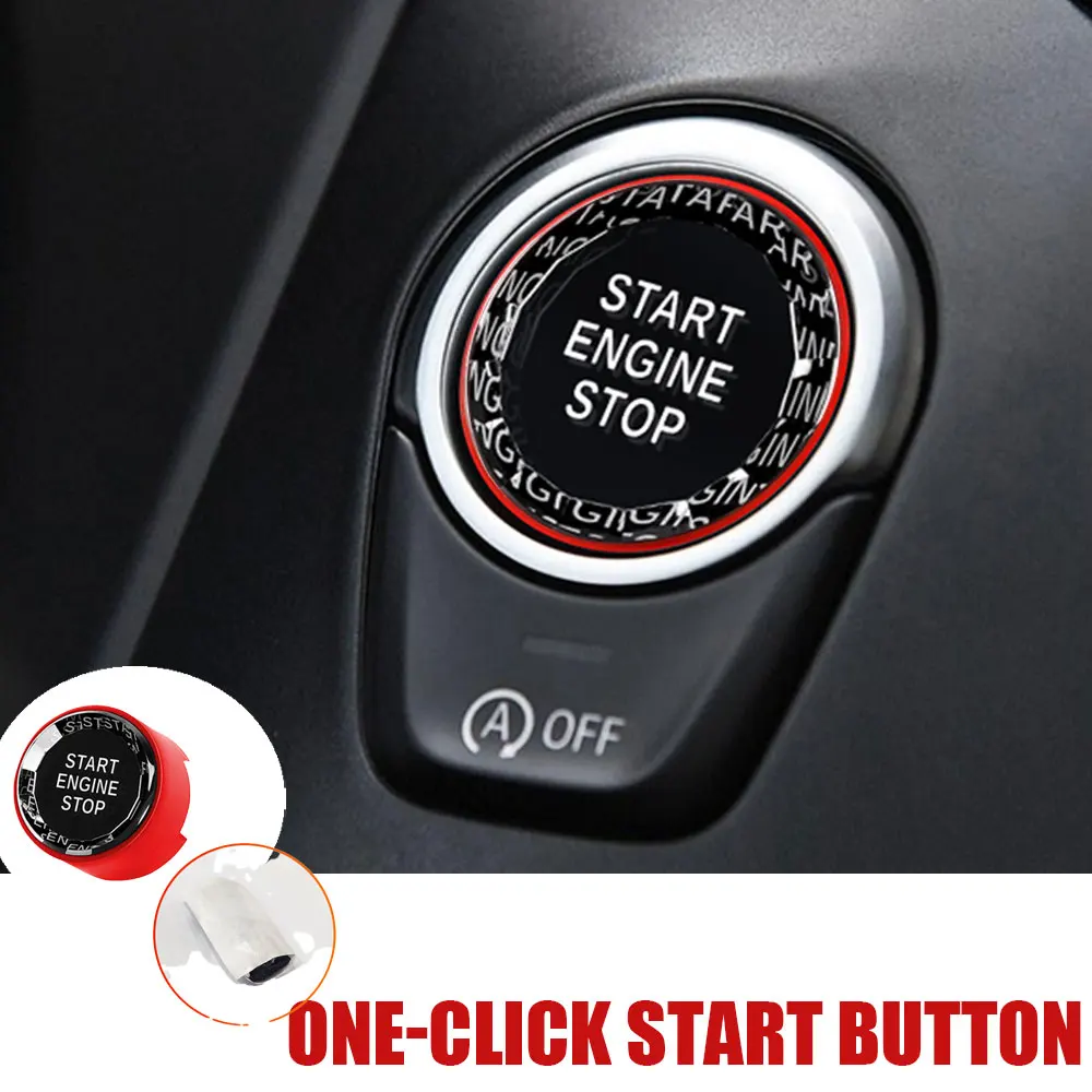 

Car Engine Start Stop Switch Button Cover Decorative One-Click Start Button Cover For BMW F G Car Interior Accessories