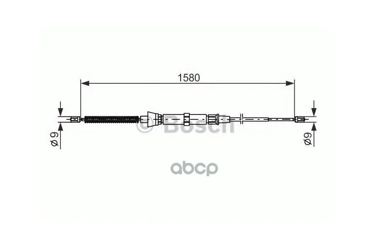 Трос Ручного Тормоза Skoda Fabia -07/Vw Polo 1580мм Bosch арт. 1987477806