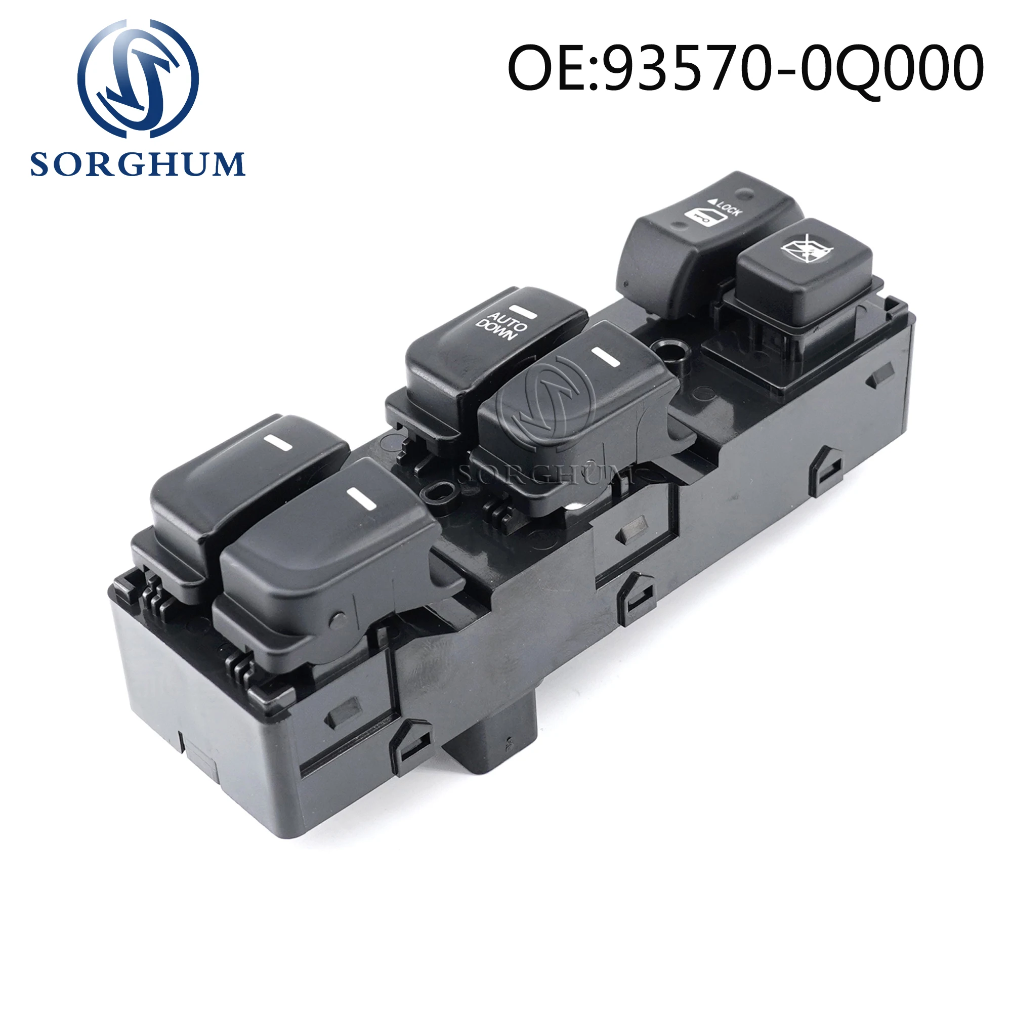 

Sorghum Front Left Driver Side Power Master Window Lifter Control Switch 93570-0Q000 935700Q000 93570-0Q010 For Hyundai Elantra