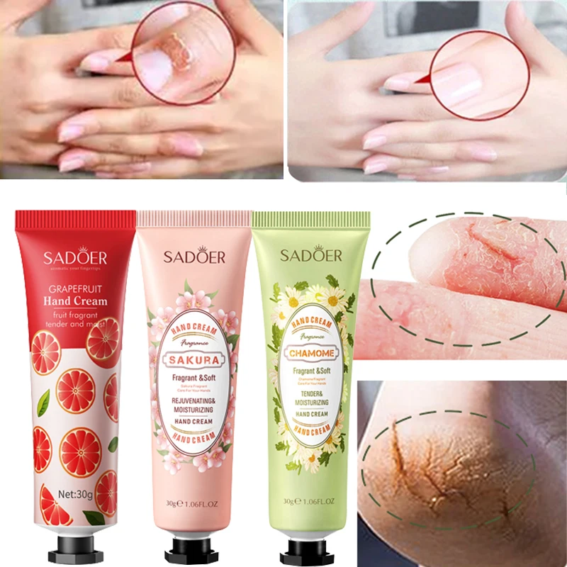 

5Pcs Plant Fragrance Hand Cream Set Repair Dry Anti-Frozen Hand Lotion Exfoliating Remove Hydrating Moisturizing Hands Skin Care