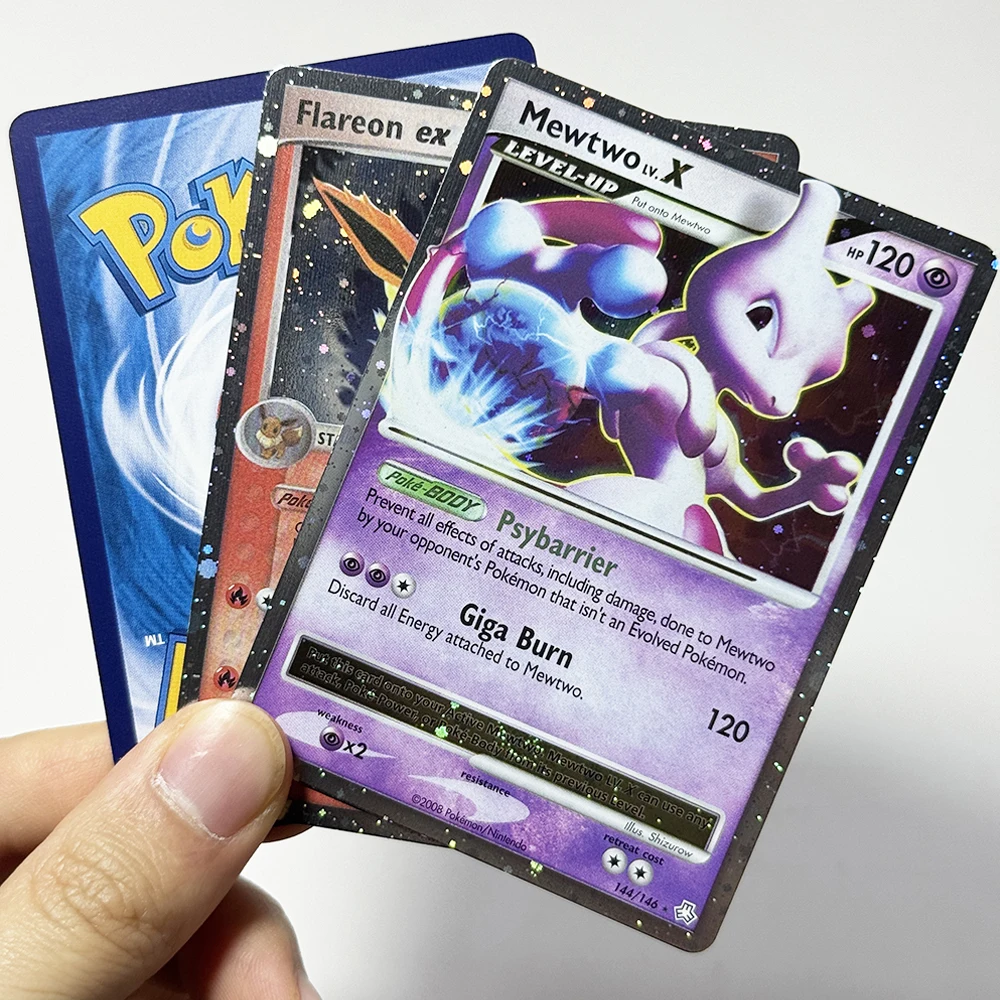 Фото Коллекционные карты PKM Delta Species and Legends Awakened PTCG: Азельф LV.X, Мьютво/Инфернэйп LV.X, Драгонайт, Флареон ex (фольгированные, аниме-стиль) №5