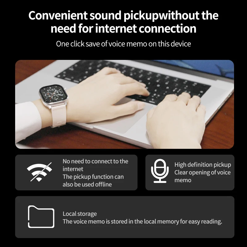 Фото Philips AI Smartwatch Bluetooth Call Смарт-часы с полным сенсорным экраном и записью голоса №3