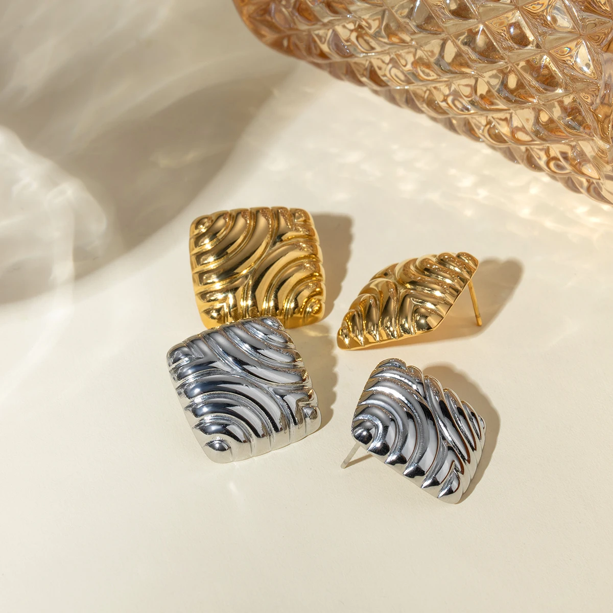 Uworld Модные Серьги-гвоздики Из Нержавеющей Стали Женские Геометрические