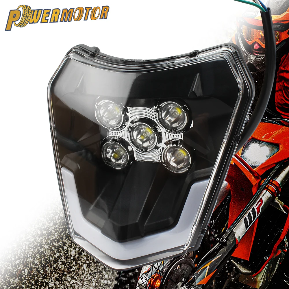 Moto LED faro testa lampada stoppino piastra per KTM XC XCF XCW 150 250 350 450 Super Moto KTM EXC 300 accessori Dirt Bike