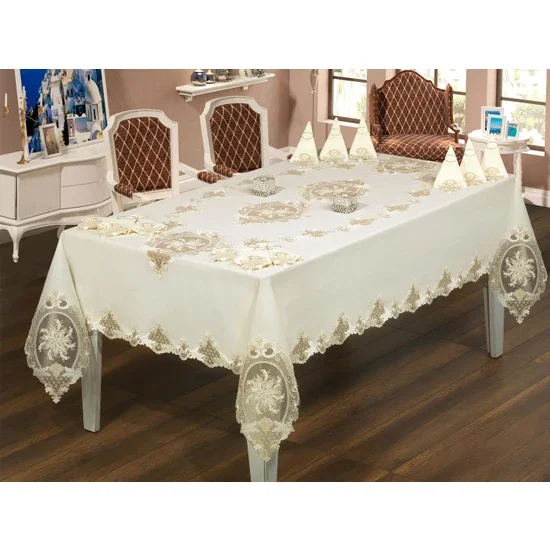 

Dowry Land French Guipure September Lace Dinner Set - 25 Pieces