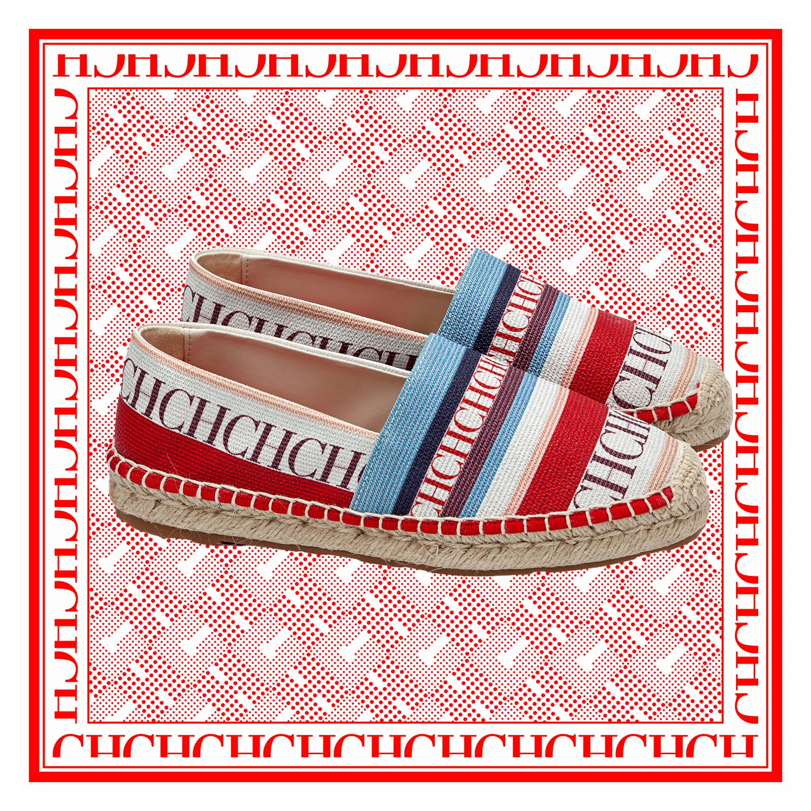 CHHC Женские Эспадрильи На Плоской Подошве Удобная Повседневная Парусиновая Обувь