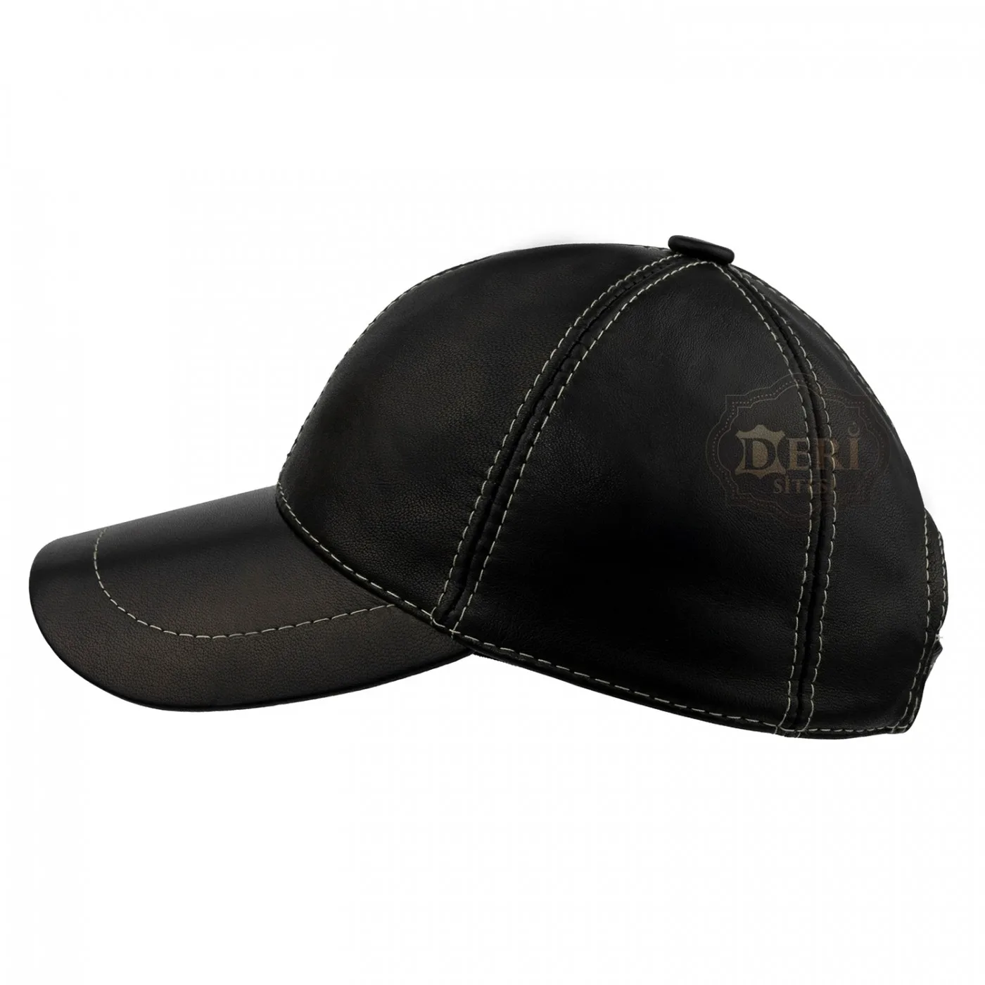 Genuine Leather Baseball Cap - Unisex Baseball Cap - Sheepskin Adjustable Classic Referee Snapback Hat 100% original leather