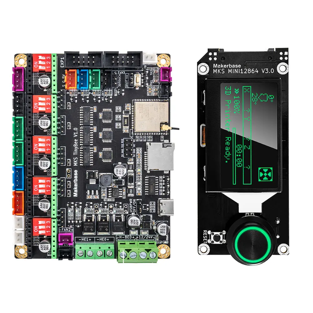 Материнская плата Makerbase MKS TinyBee 32 бит управления для 3D-принтера детали ESP32 MCU