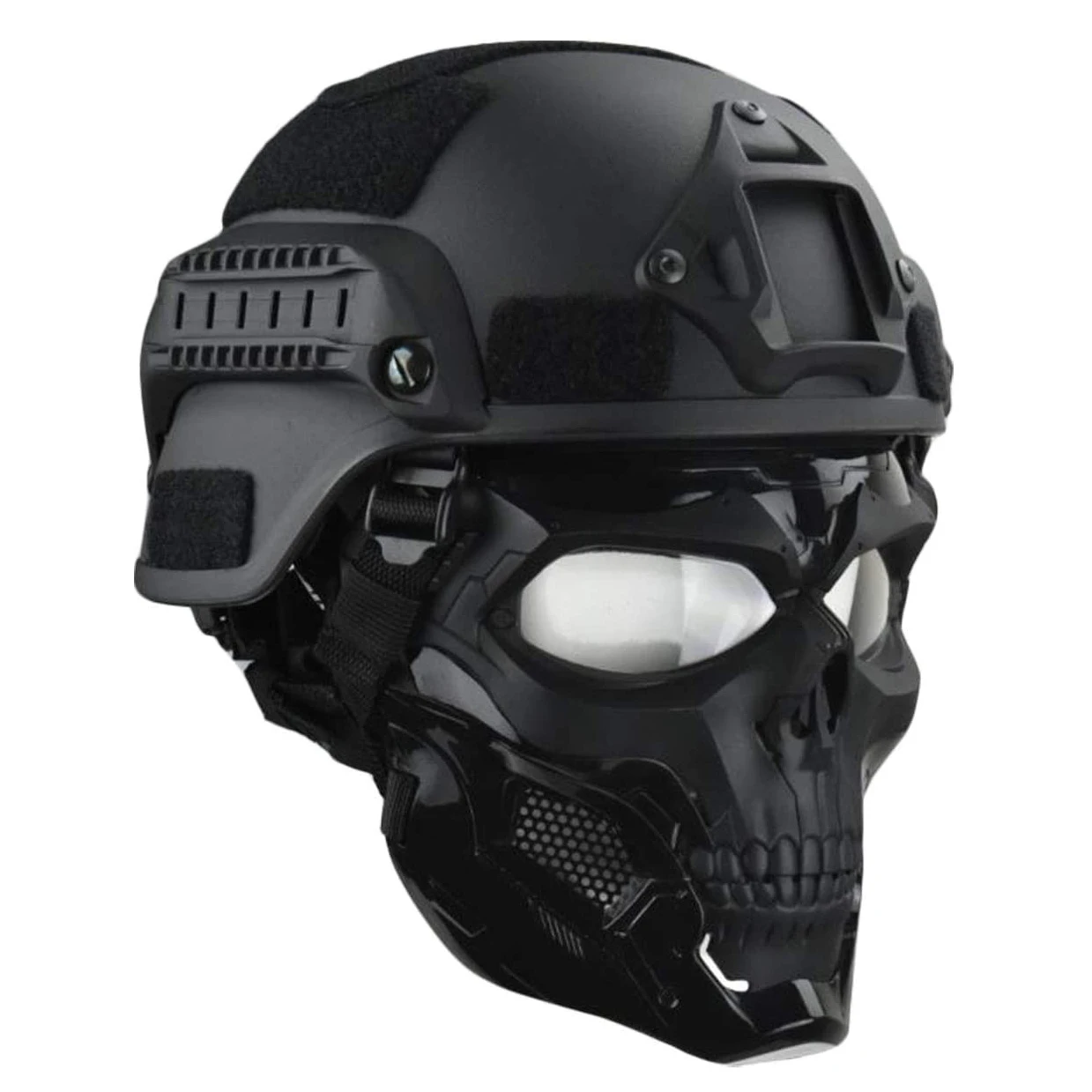 

Skull Full Mask and Fast Tactical Helmet Protective Full Face mask with Adjustable Strap for Cosplay CS Game