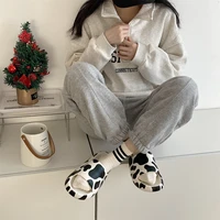 high quality wholesale cute cows print eva soft bottom korean version female home slippers slides slippers for women