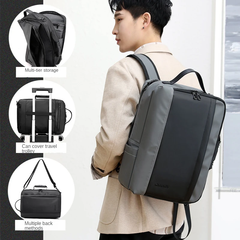Новая многофункциональная сумка через плечо, водонепроницаемая сумка для ноутбука двойного назначения, большая сумка для отдыха, деловая м...