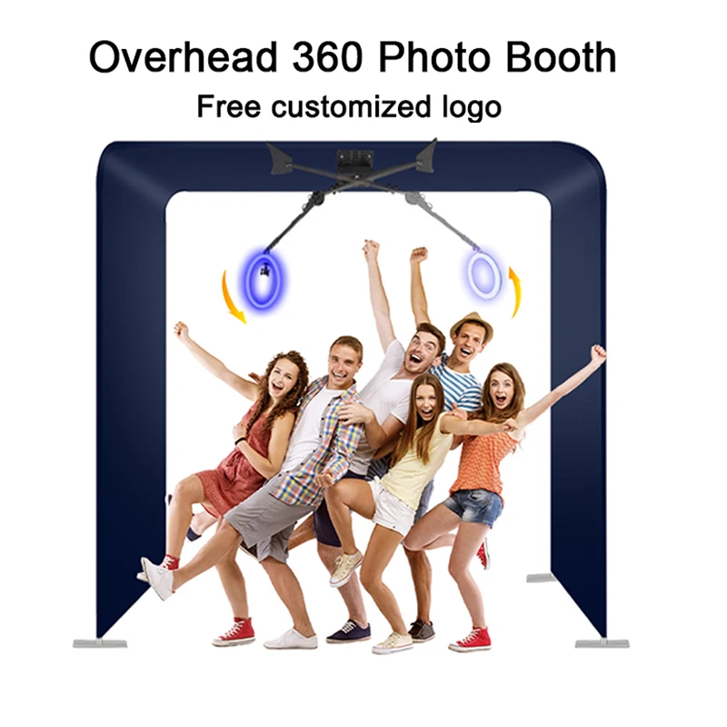 

Overhead 360 Photo Booth Fill light Machine Camera Ipad Selfie VideoTop Spinner 360 Degree Photo Booth