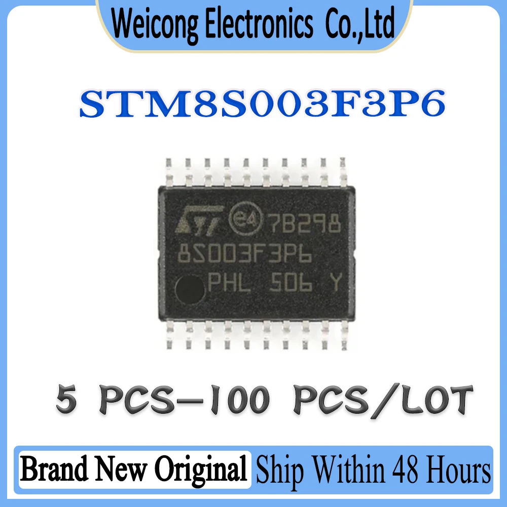 

STM8S003F3P6 STM8S003F3P STM8S003F3 STM8S003F STM8S003 STM8S00 STM8S0 STM8S STM8 STM ST IC MCU 8BIT 8KB FLASH TSSOP-20