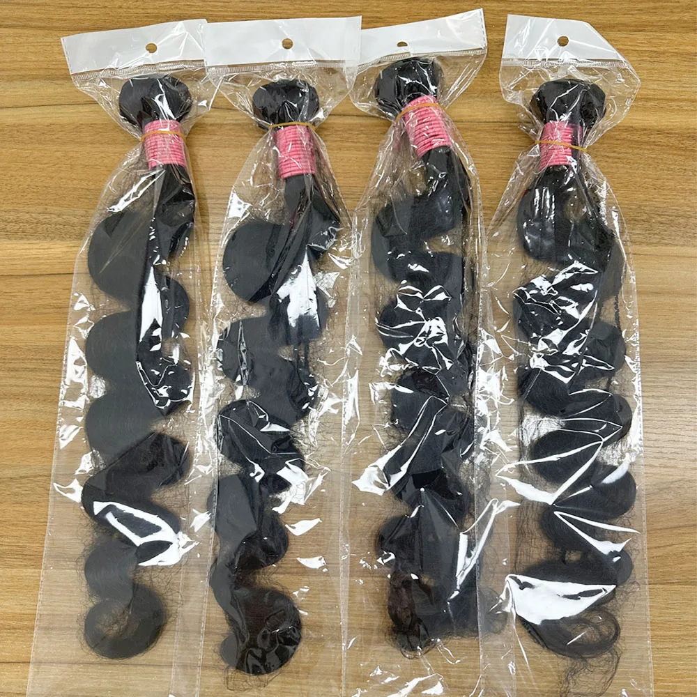Body Wave Human Hair Bundles 40 Inch 3 4 Bundles Virgin Natural Color Double Weft Bundles Brazilian Burmese Raw Hair Extensions