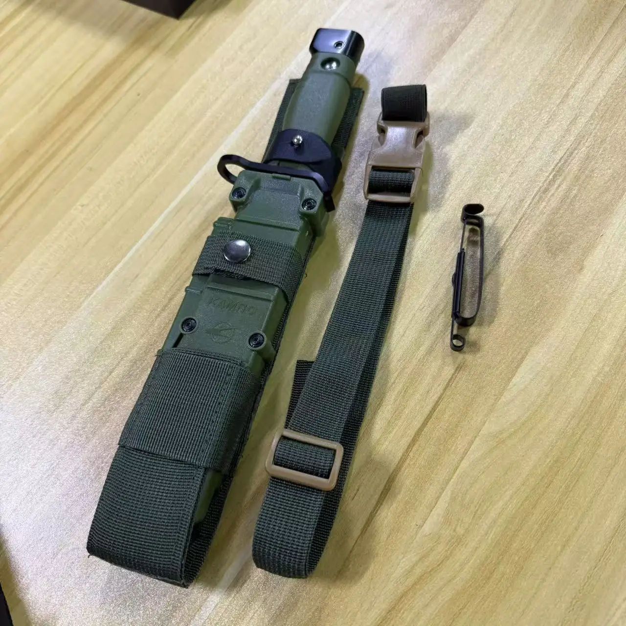 Фото Тактический чехол AK12 для ножа, многофункциональный пластиковый держатель для ножа, быстросъемный крепежный ремень, аксессуар для снаряжения №2