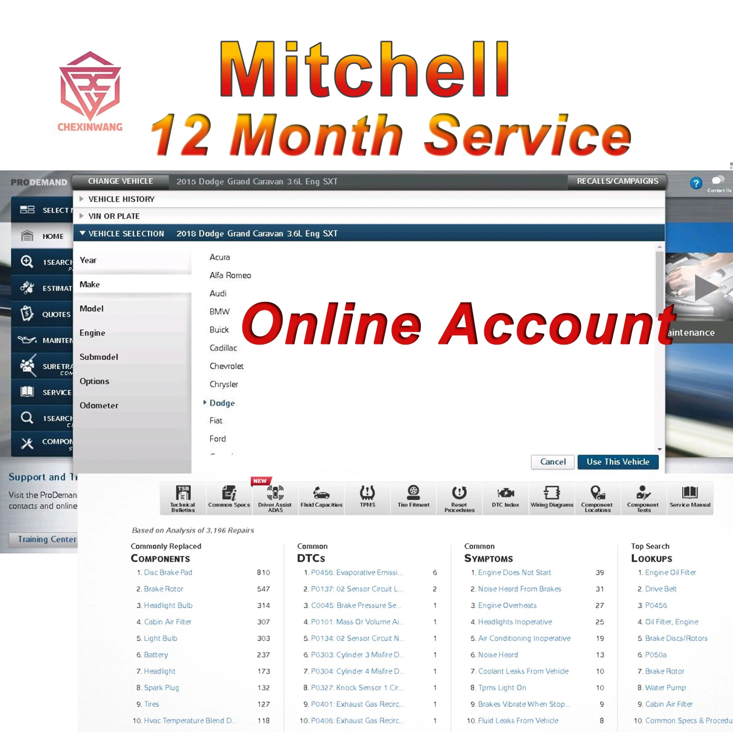 Онлайн-Учетная Запись Для Ремонта Автомобилей Mitchell Prodemand.