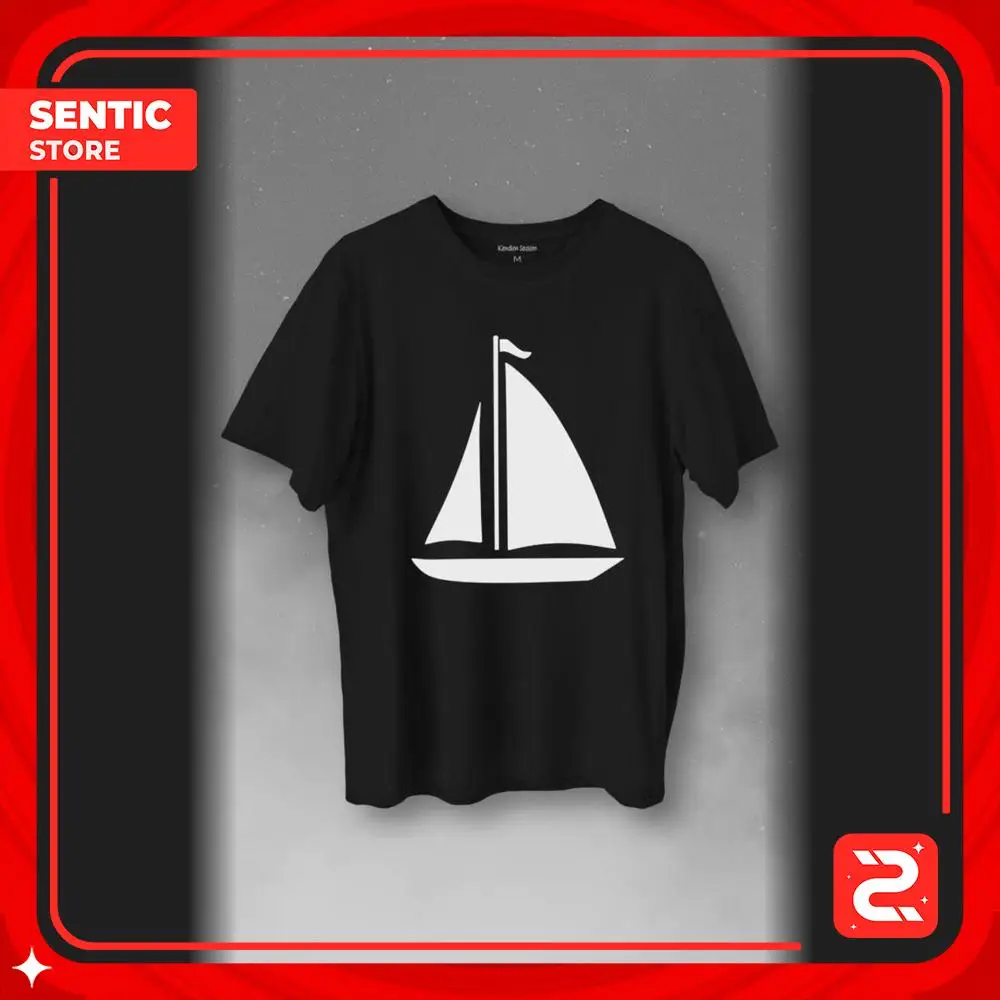 Футболка унисекс с принтом силуэта парусного судна